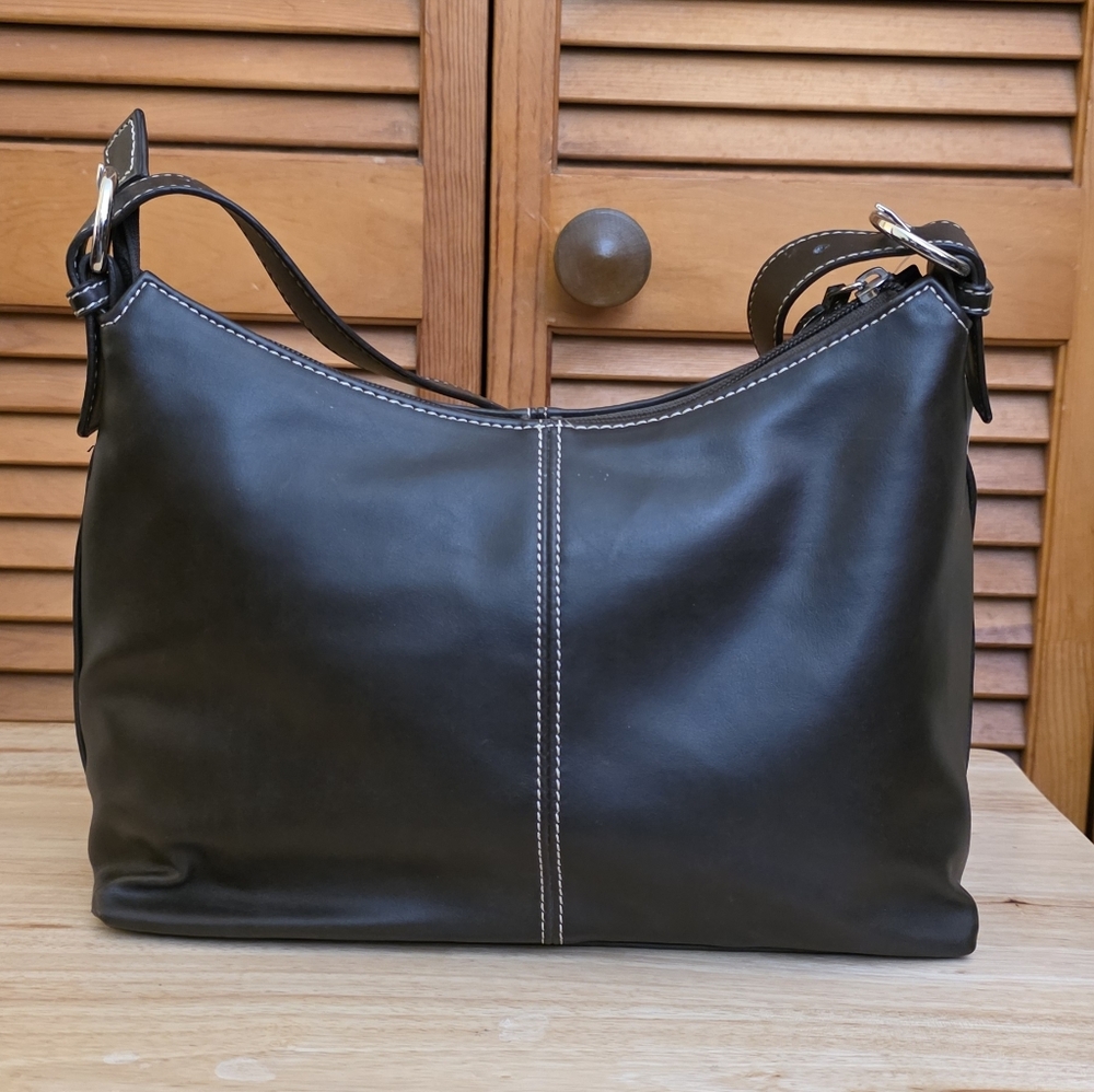 NWT Avenue Vintage Women's Brown Hobo Bag With Contrast Stitching - Picture 4 of 15